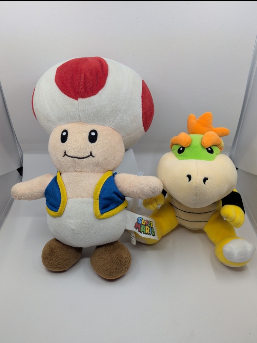 Official Nintendo Super Mario Plush Bundle - 10" Toad & Bowser Jr. Lot